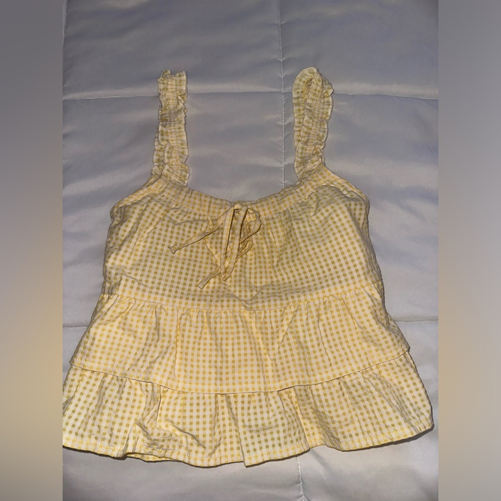 Francesca’s Yellow Gingham Tank